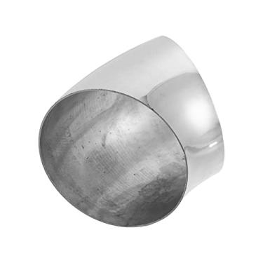 Imagem de X AUTOHAUX 1 peça OD 5 polegadas 45 graus mandril curva cotovelo SS304 tubo de curvatura de aço inoxidável tubo de escapamento tubo de escape para carro sistema de escape modificado 5 polegadas tubulação tom prata