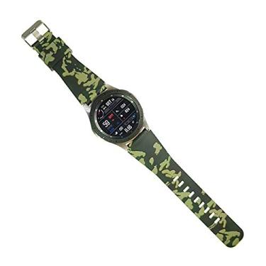 Imagem de Pulseira Camuflagem Exército para Samsung Gear S3 Frontier - Gear S3 Classic - Galaxy Watch 46mm Bt - Verde Militar - Marca Ltimports