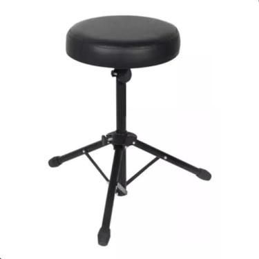 Imagem de Banco Para Bateria Reforçado Assento Redondo Luxo Ajustável