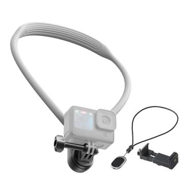 Imagem de CIADAZ MARTVSEN S7max POV suporte para pescoço suporte para colar suporte para peito com clipe de telefone alça magnética e adaptador de câmera esportiva compatível com GoPro 12/11/10/9/8/7 Insta360 F
