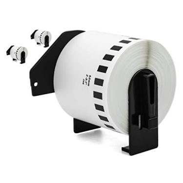 Imagem de Label Orison Fita de papel de comprimento contínuo compatível com etiquetas brancas DK-2205 6 x 30,5 m com cartucho não recarregável, 3 rolos