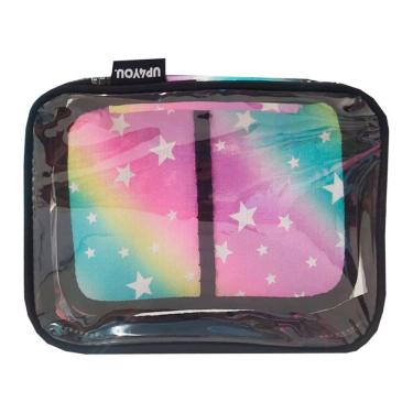 Imagem de Estojo Box Transparente Com Estrelas Pink Up4You - Luxcel