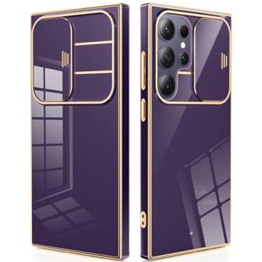 Imagem de CAPRARO Capa para Samsung Galaxy S24 Ultra com capa para câmera, [1 protetor de tela e capa de câmera deslizante] Capa protetora à prova de choque de grau militar para S24 Ultra capa de 6,8 polegadas,