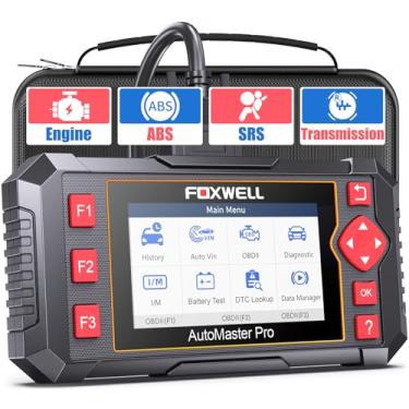 Imagem de FOXWELL NT604 Ferramenta de diagnóstico de scanner de carro, leitor de código OBD2 de 4 sistemas para carros, scanner ABS, scanner de airbag de transmissão de motor, versão em inglês/espanhol