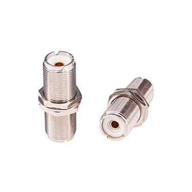 Imagem de RFaha 2 peças SO239 adaptador coaxial coaxial UHF fêmea para conector SO239 para SO239 RF SO239 (F61-2)