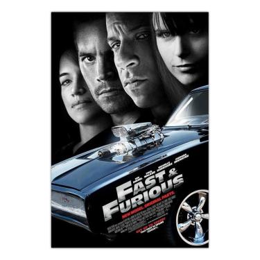 Imagem de Quadro A4 em MDF Velozes e Furiosos 4 - Placa