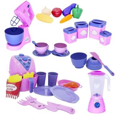 Imagem de Kit jantar menina forma pote brinquedo casinha xícaras 35pç