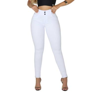 Imagem de Calça Skinny Feminina Color Pit Bull (38, BRANCO)