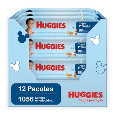 Imagem de Huggies Lenços Umedecidos Higiene Diária Rendem 2x Mais 12 x 88 Un