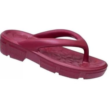 Imagem de Sandálias Ortopédicas Femininas Chinelo Dedo Nuvem Tratorado Calcanhar P/Esporão (Bordô, BR, Adulto, Faixa Numérico, M, 33, 34)