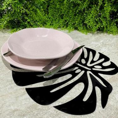 Imagem de Kit 12 Jogo Americano Base Sousplat Descanso Prato Decoração Talheres Porta Copo Suporte Moderno Eva