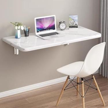 Imagem de SKVSKV Mesa dobrável montada na parede, mesa flutuante de parede para espaços pequenos, mesa suspensa funcional para escritório em casa, escritório, escritório, escritório, escritório, escritório,