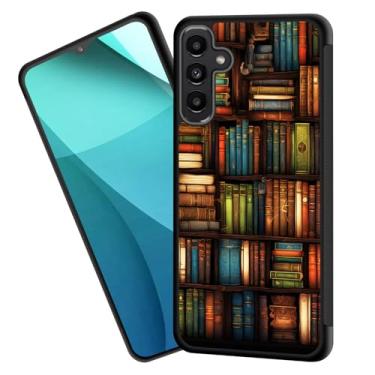 Imagem de ZQLPLZR Capa para Galaxy A35 5G, bordas antiderrapantes para pneus, design fofo, à prova de choque, proteção total, capa traseira preta para Samsung Galaxy A35 5G 6,6 polegadas 2024, estante vintage
