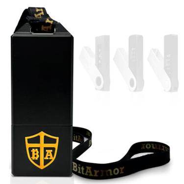 Imagem de BitArmor Capa – Capa protetora para Ledger Nano X, S, S Plus | Ferragens resistentes à água, fogo e choque, criptomoeda, moeda, armazenamento frio, suporte Bitcoin Ethereum XRP | Unidade USB, Yubikey