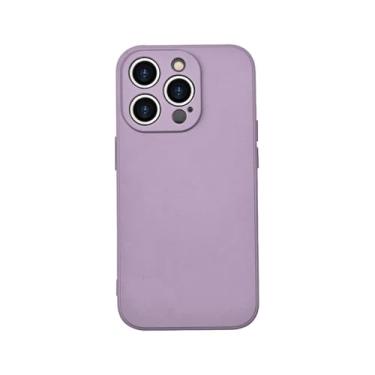 Imagem de Capa para iPhone 15 Pro Max: capa de silicone líquido para Apple iPhone 15 Pro Max protetor completo à prova de choque com recorte preciso Untra Thin (roxo)