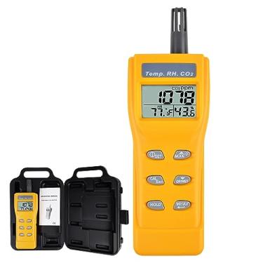 Imagem de Medidor de CO2 portátil detector de CO2 monitor digital de CO2 com função de alarme medidor de temperatura e umidade de dióxido de carbono, sensor de CO2 NDIR, monitor de qualidade do ar interno para