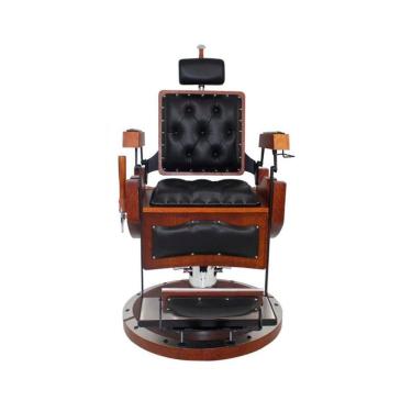 Imagem de Cadeira Barbearia Viking Kixiki - Preto Olimpo