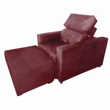 Imagem de Poltrona Sofa Amamentação Retrátil e Reclinável Veneza + Puff Bella Bordo