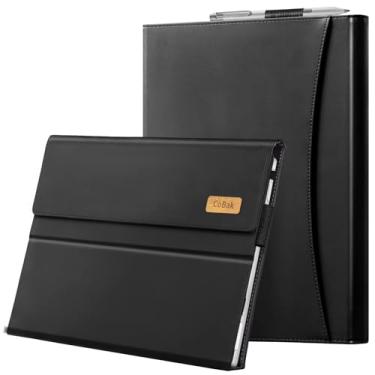 Imagem de CoBak Capa para Surface Pro 8 - Compatível com teclado e suporte, capa de couro PU premium com 1 protetor de tela para o novo Surface Pro 8 2021 lançado, Black