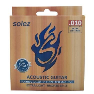 Imagem de Jogo De Cordas Para Violão Acústico 010 Leve - Solez