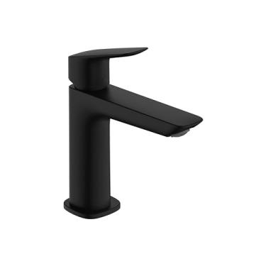Imagem de hansgrohe Logis Fine Modern Torneira de pia de banheiro com 1 manípulo, 1 furo 17,78 cm de altura, em preto fosco, 71253671
