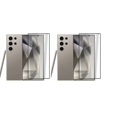 Imagem de Kit 02x Película De Vidro Curva Temperada 3D 9D Para Samsung Galaxy S24 Ultra