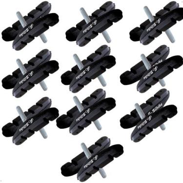 Imagem de Kit 10 Pares Sapata Freio Bike Mtb Borracha V-brake 70mm C/pino Pastil