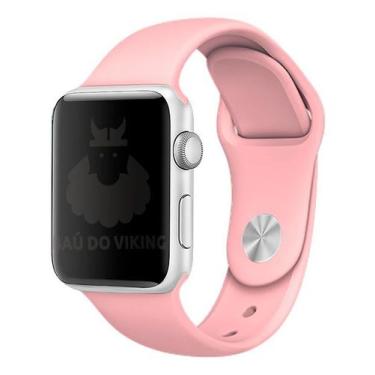 Imagem de Pulseira Sport ML Rosa A Compatível Apple Watch 44mm - Baú do Viking