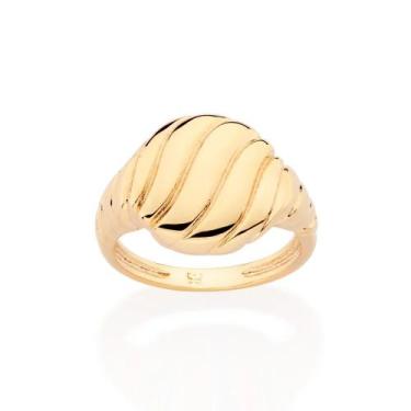 Imagem de Anel banhado ouro 3x 24k 18k e 22k feminino skinny fino rommanel ondul