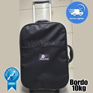 Imagem de MALA DE VIAGEM PEQUENA 10KG DE BORDO ANAC (1 Peça) PAIVA BAG . PRETO