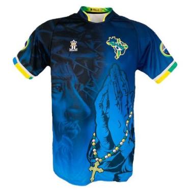 Imagem de Camisa  Camiseta do Brasil - Fé no Hexa - País do Futebol - JOTAZ, G, 