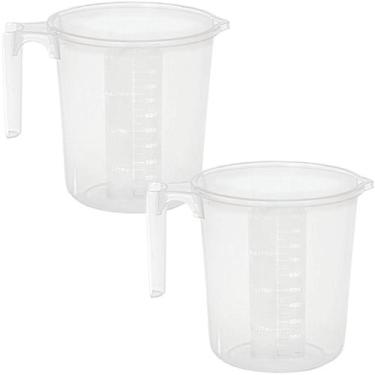 Imagem de Kit 2 Jarra Plástica Graduada Medidora 1 Litro Atacado - ErcaPlast