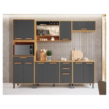 Imagem de Cozinha Completa Itatiaia Nápoles com 2 Balcões - 12 Portas 3 Gavetas,