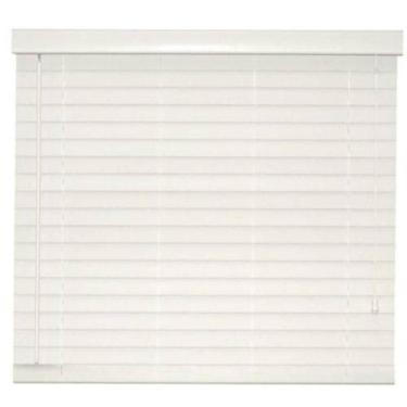 Imagem de Persiana Faux Wood Em Pvc 50Mm 120X140 Branca - Topflex