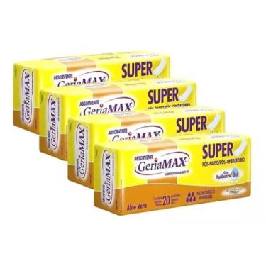 Imagem de Kit 80 Absorventes Geriátrico Pós Parto Operatório Geriamax (4 pacotes
