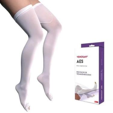 Imagem de Meia 7/8 ANTI Trombose Venosan AES AGH 18MMHG PE Aberto, Branco, G