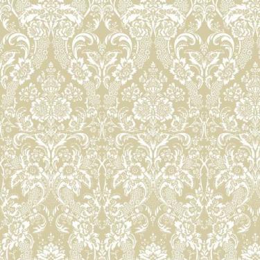 Imagem de Papel Parede Arabesco Mostarda Adesivo Lavavel Sala Quarto - LRP