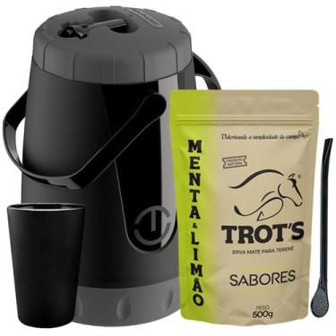Imagem de Kit Tereré Trot'S Garrafa Cuia Bomba E Erva Menta E Limão