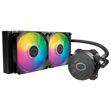 Imagem de Cooler Master MasterLiquid 240L Core 240mm Close-Loop AIO Liquid Cooler, sincronização ARGB, bomba Coldplate Gen S, PWM de 120 mm, CryoFuze 14W/mK, AMD Ryzen AM5/AM4, Intel LGA1700/1200- preto