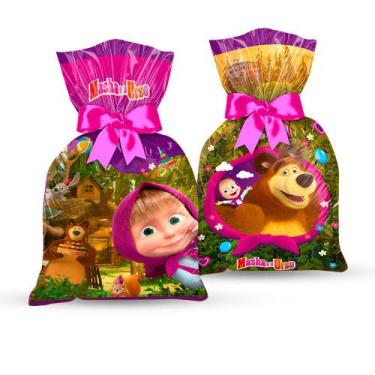 Imagem de 8 Sacolas surpresa Lembrancinhas Masha e o Urso decoração - Regina fes