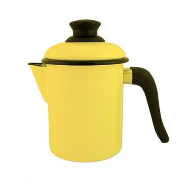 Imagem de Leiteira 10 Esmaltada Amarela - 900 ml - Ewel