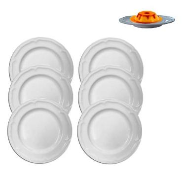 Imagem de 6 Prato Sobremesa 17cm Melamina Premium Restaurante Buffet - Best