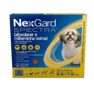 Imagem de NexGard Spectra Antipulgas Cães 3,6kg a 7,5kg 3 Comprimidos - Bohehrin