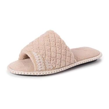 Imagem de MUK LUKS Chinelo feminino Sally Micro Chenille Scuff - lilás, Mel Trigo, Medium