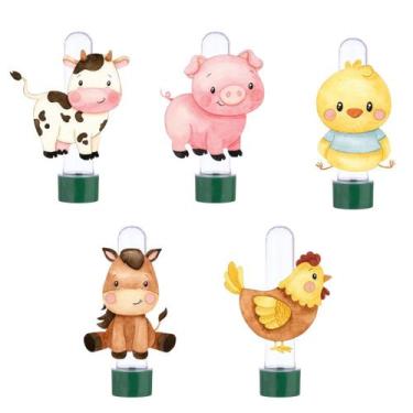 Imagem de 20 Tubetes Personalizado Lembrancinha Fazendinha Aquarela - Barbara Ut
