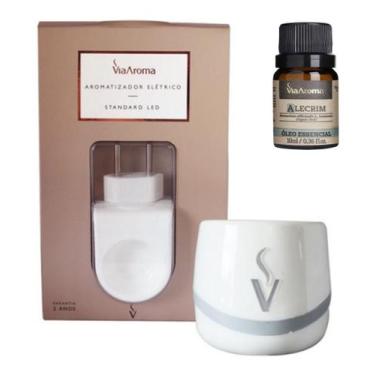 Imagem de Aromatizador Elétrico Led Original C/ Óleo Essencial 10ml - Via Aroma,