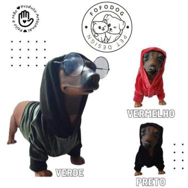 Imagem de Roupinha Casaco pra Cachorro Gato Veludo Tam MC - Inverno - FOFODOG