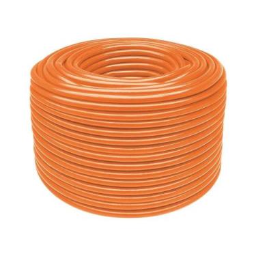 Imagem de Mangueira super flex em pvc laranja para jardim de 3 4 com 100 metros 