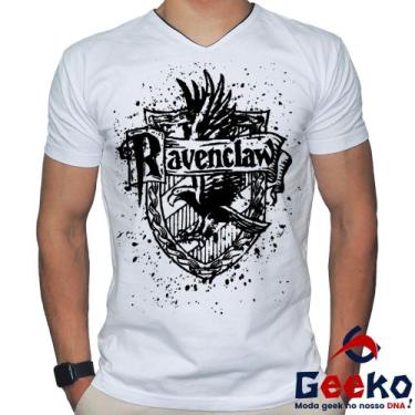 Imagem de Camiseta Corvinal 100% Algodão Harry Potter Ravenclaw Geeko, Branco go