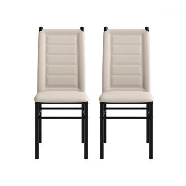 Imagem de Cadeiras Kit 2 Cadeiras Tokio Preto/Off White - Art Panta